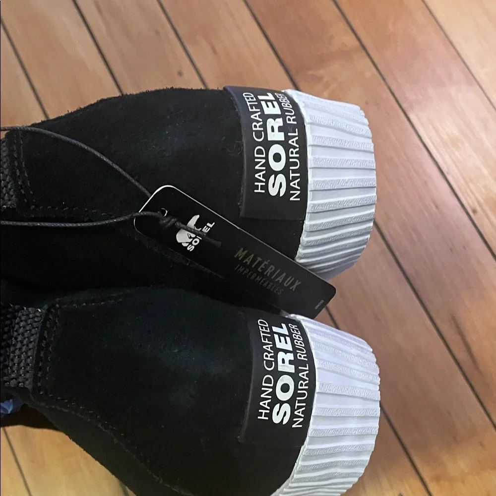 New Sorel Out N About Slip-On Wedge Shoe II Black Boots - Picture 11 of 14